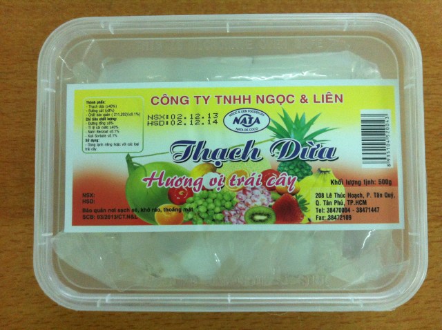 Thạch dừa hộp 500G